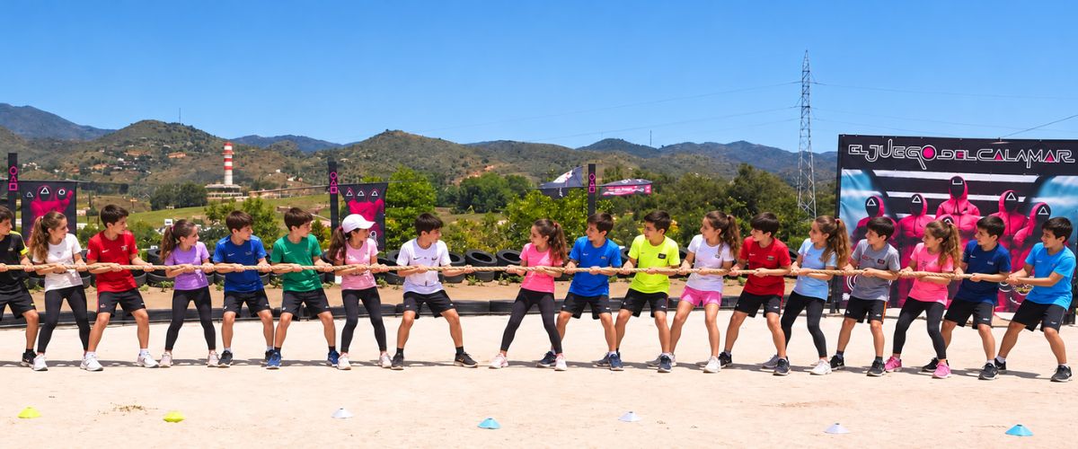 Juego del Calamar para cumpleaños de niños mayores de 12 en Yujuland