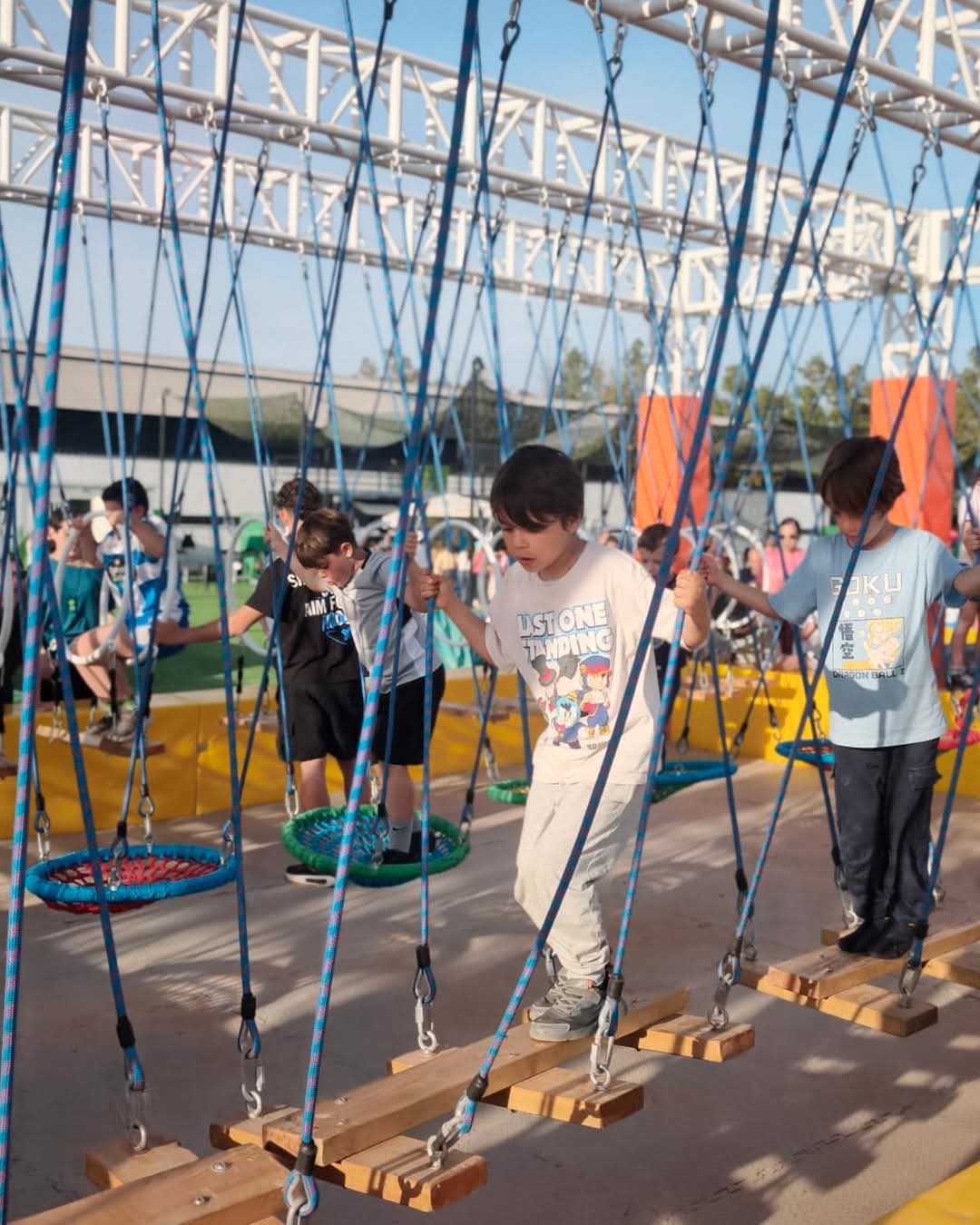 Circuito Ninja Warrior para niños en Yujuland, Campanillas